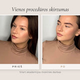 Antakių korekcija prieš ir po: Silart akademijos mokinės darbas