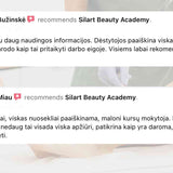Depiliacijos kursai online, mokinių atsiliepimai