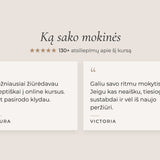 Mokinių atsiliepimai apie klasikinio blakstienų priauginimo online kursą: 130+ atsiliepimų
