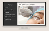 Blakstienų laminavimo kursai online: kurso programa ir pamoka ekrane