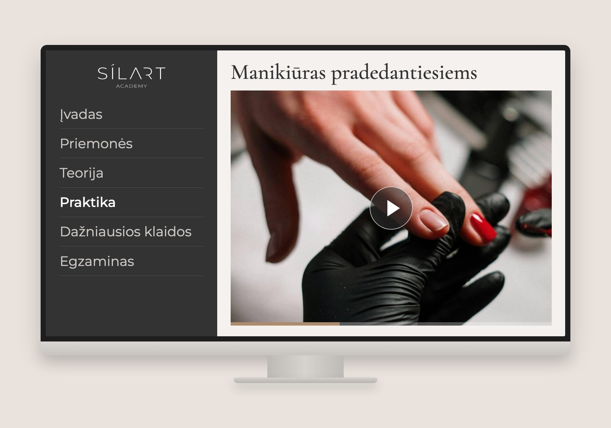 Manikiūro kursai online pradedantiesiems: kurso programa ir pamoka ekrane