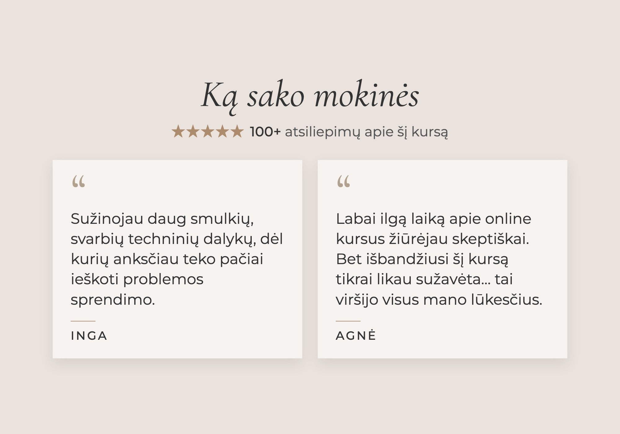 Mokinių atsiliepimai apie nagų priauginimo kursus online: 100+ atsiliepimų